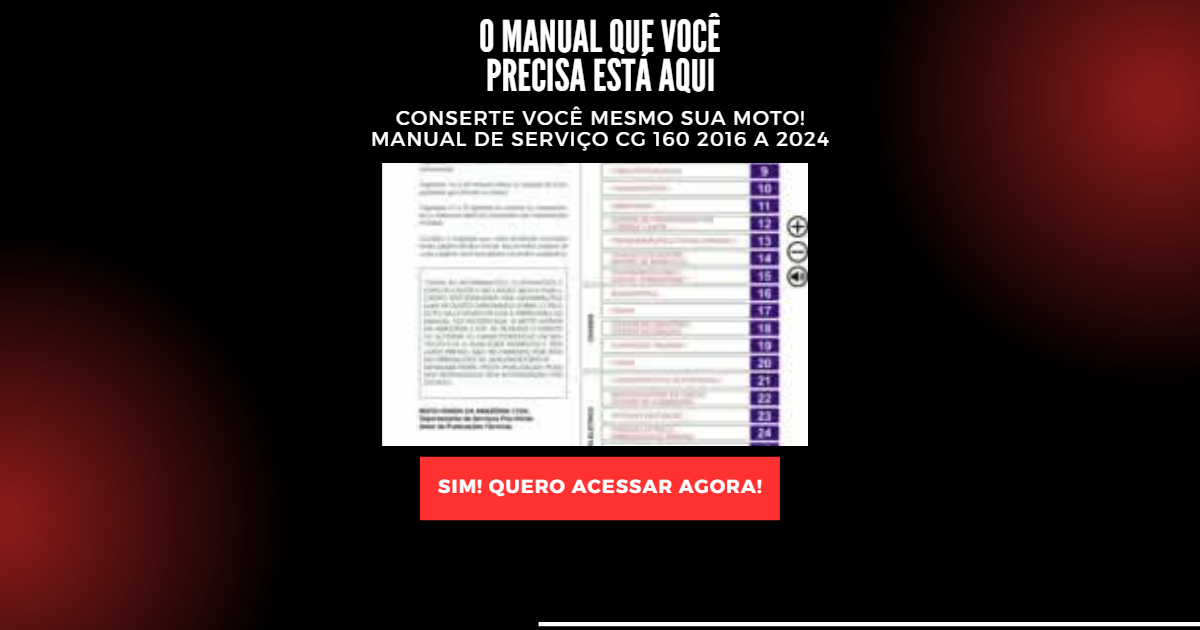 Manual de serviços cg 160 2016 a 2024